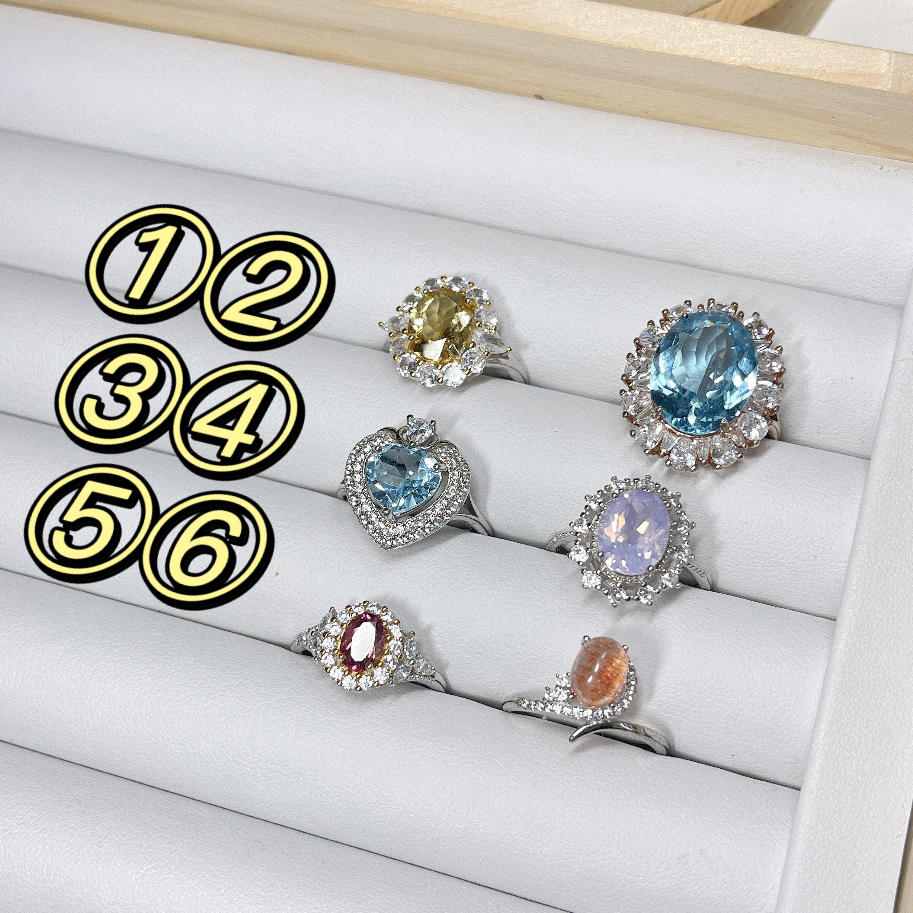 彩寶水晶925戒指（Gemstone Sterling Silver Rings）